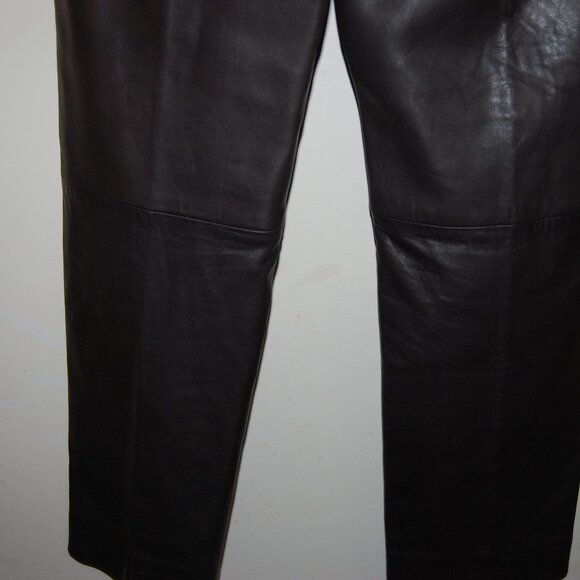 EU 50 🔥 GUCCI by TOM FORD Men's Black Leather Biker Pants Trousers ITALY - Picture 10 of 16